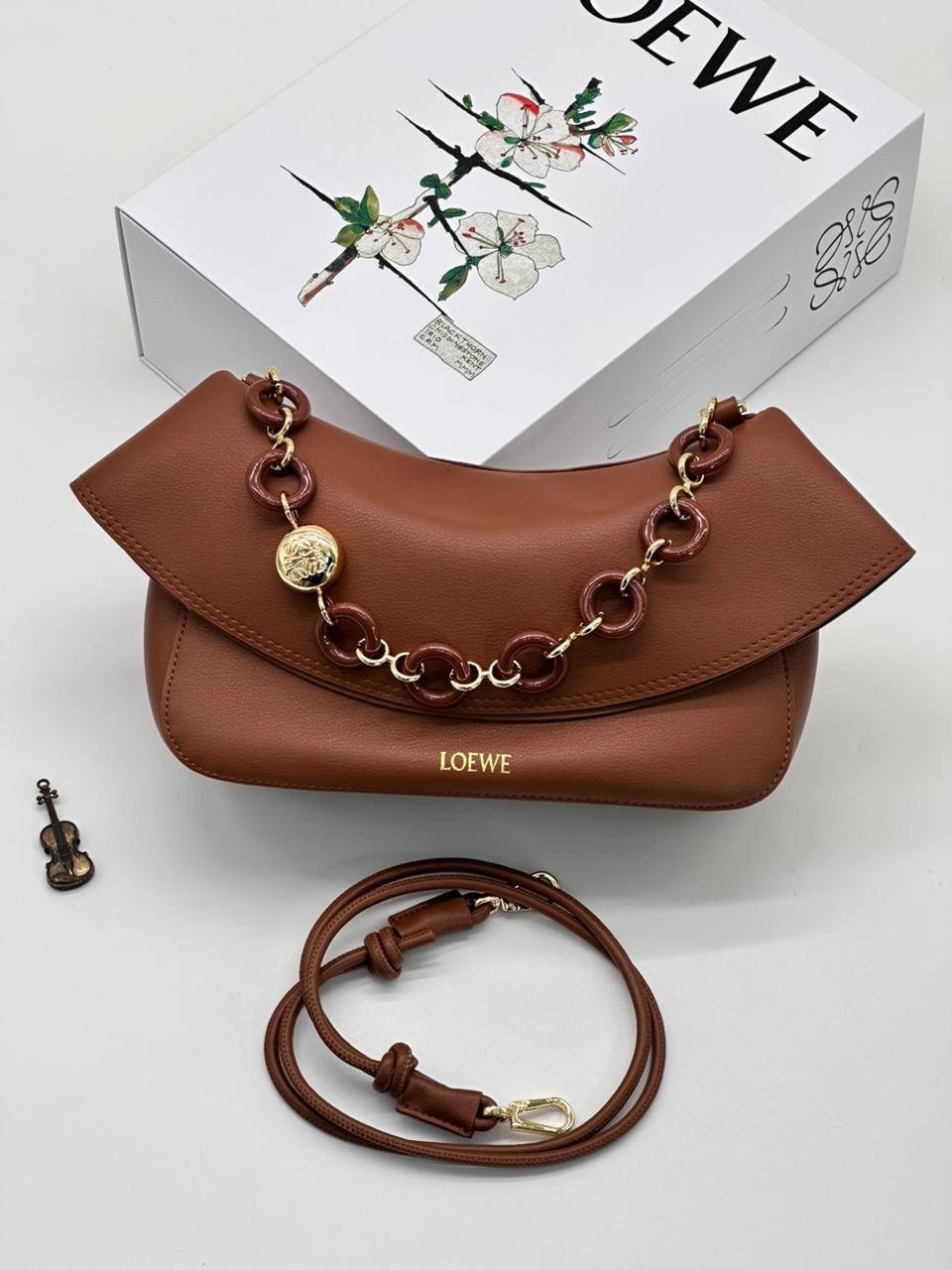 сумка женская loewe цепь комбинированная loewe 506104765,сумка loewe,сумка женская loewe,сумки,сумка женские