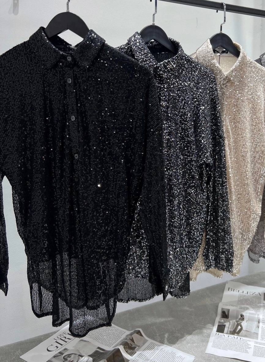 рубашка с пайетками,рубашка пайетки,женская рубашка с блестками,женская рубашка с блестящими пайетками,рубашка в пайетках