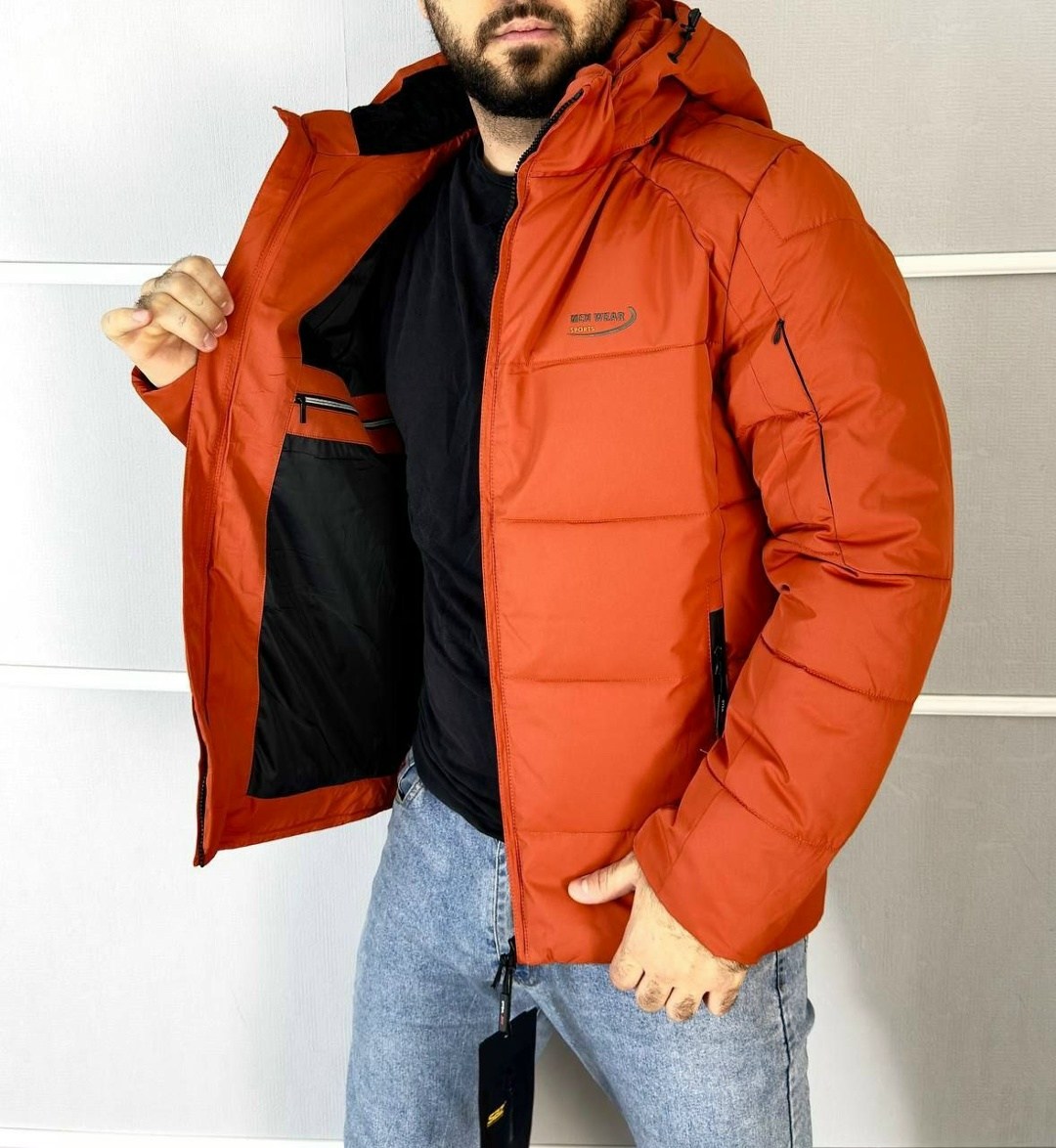 зимняя мужская куртка malidinu,куртка,оранжевая зимняя куртка,куртка пуховик мужская,куртка мужская