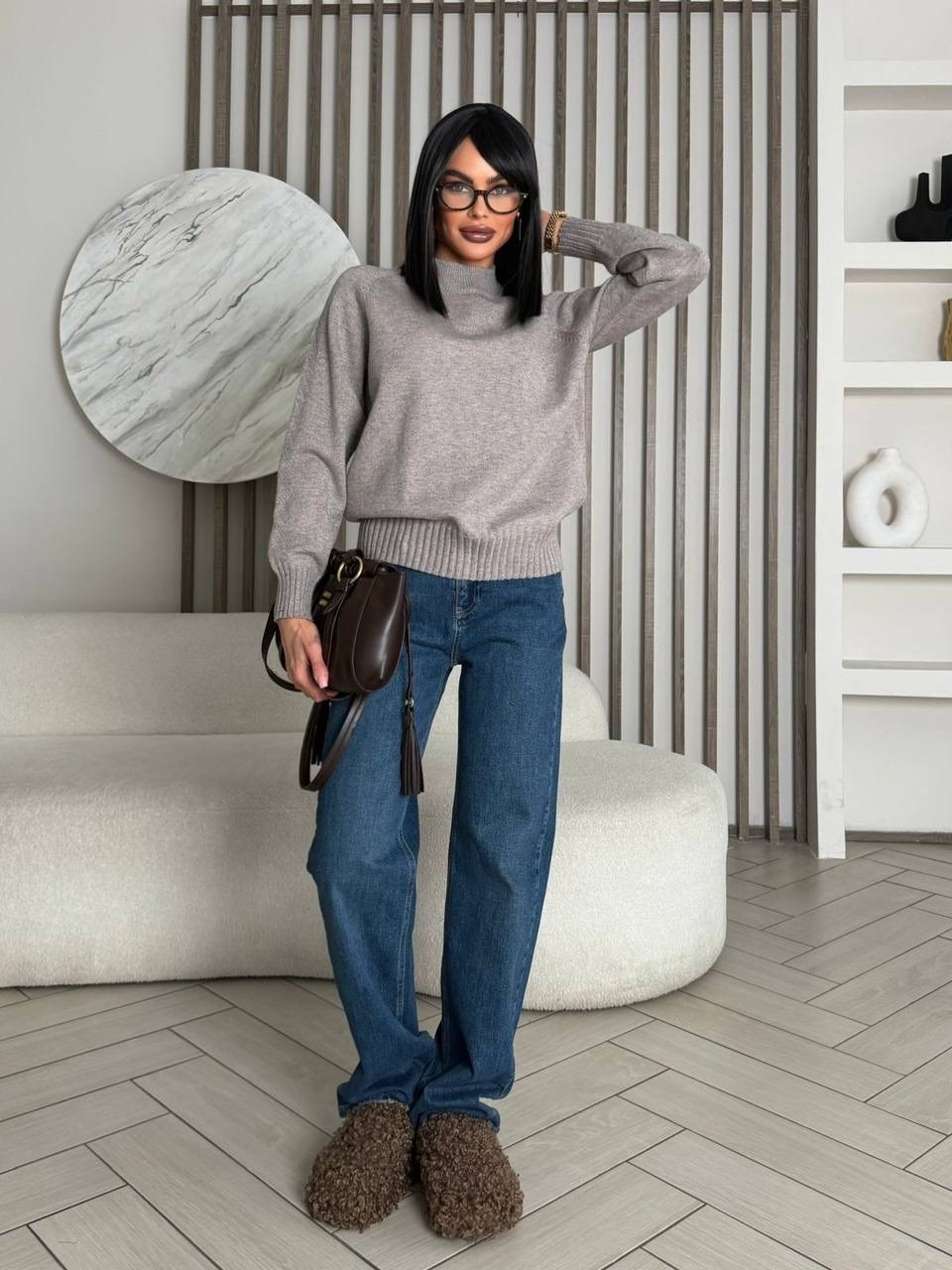 свитер оверсайз с горлом jonny style,cвитер оверсайз с горлом,свитер женский оверсайз,свитер женский,свитер с горлом оверсайз la lima