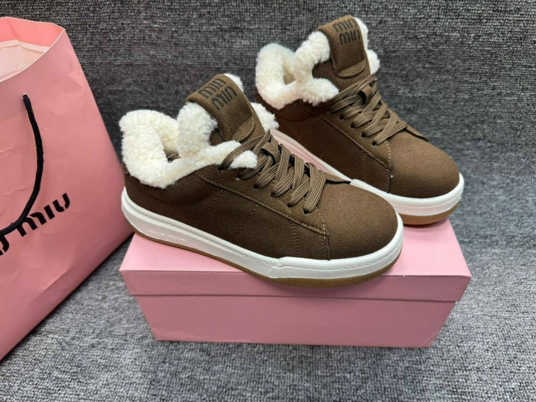 ,кроссовки miu miu женские,кроссовки miu miu,зимние кроссовки женские с мехом,кеды с мехом