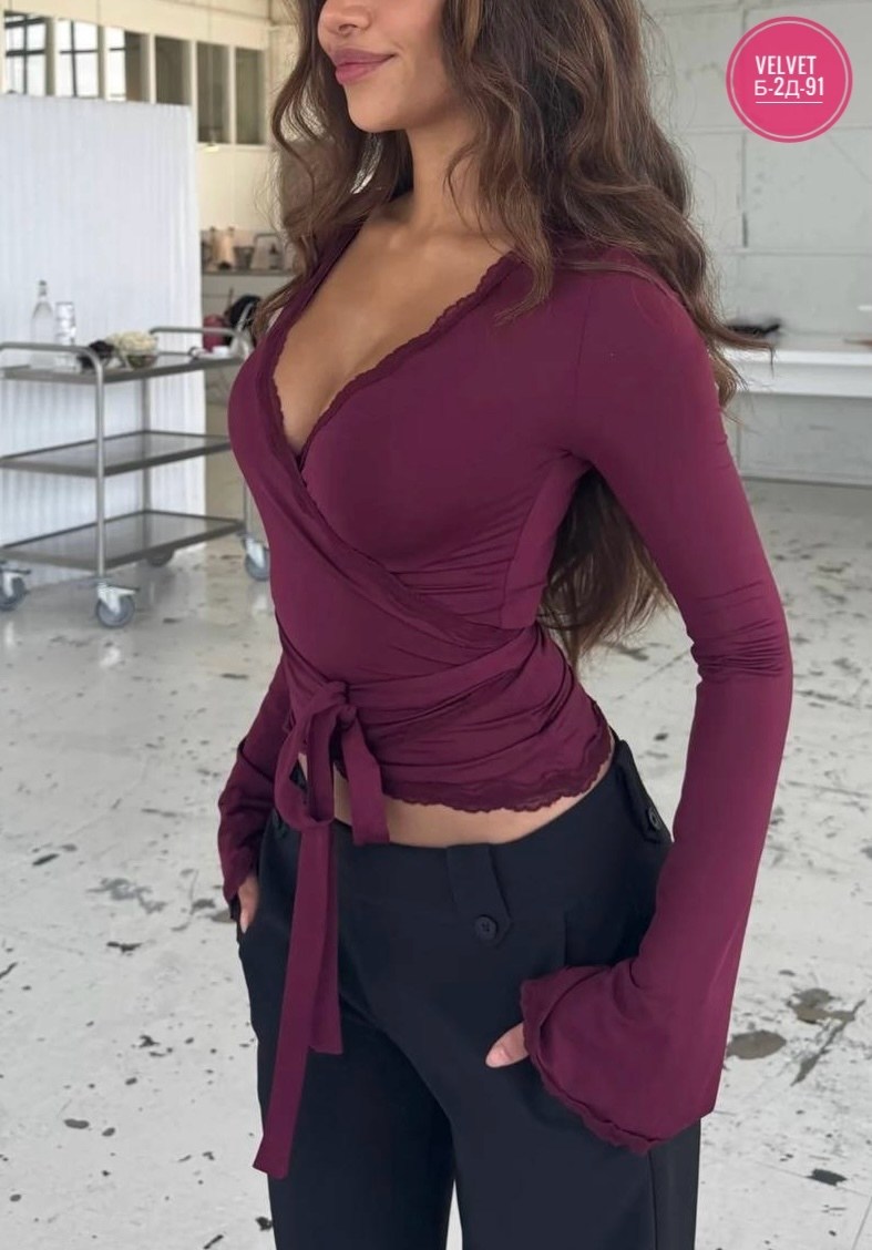 женский кружевной топ с v-образным вырезом и длинным рукавом,одежда женская,блуза,блузка с длинными рукавами