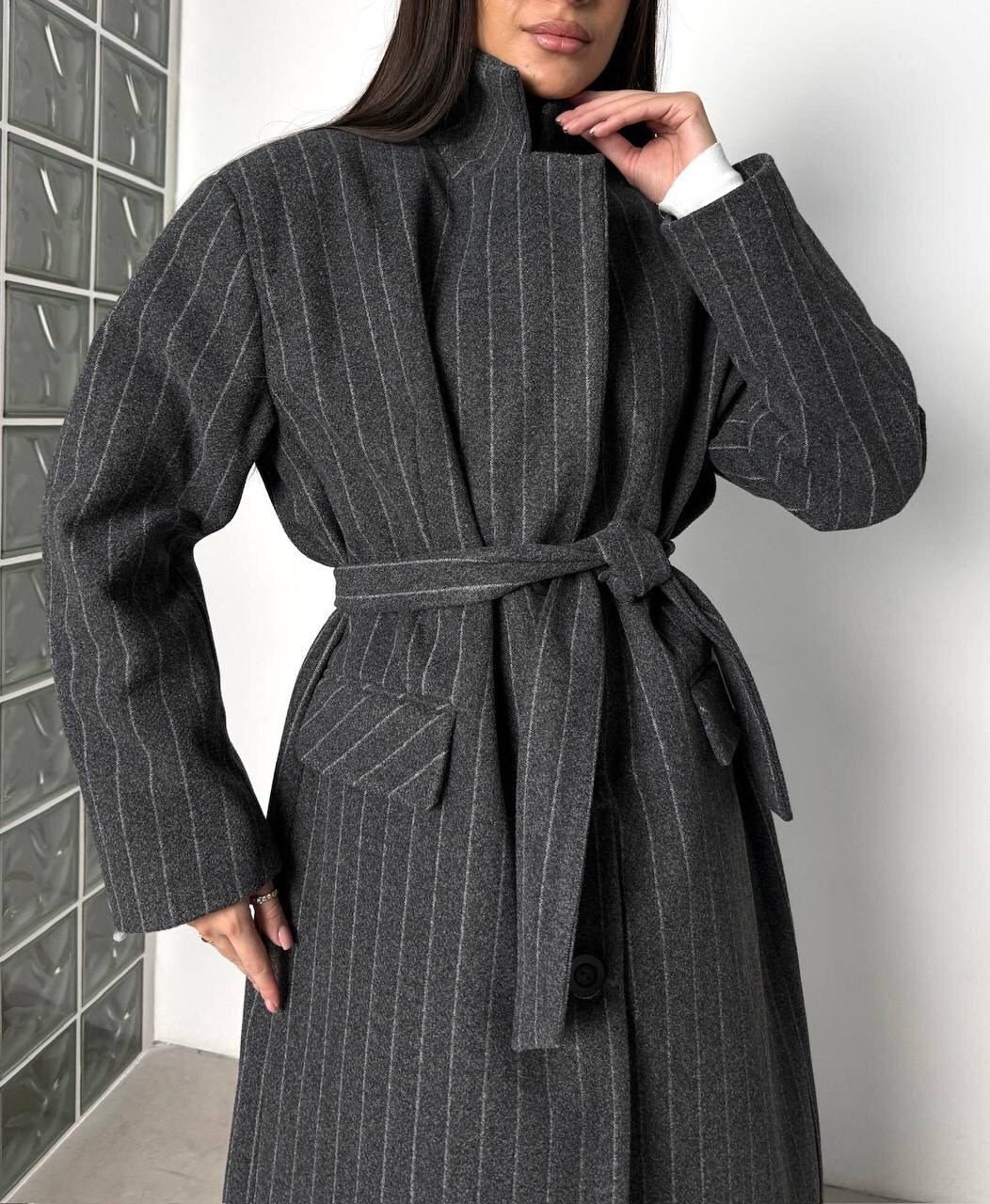 пальто макси,пальто в полоску,женское пальто,стильное пальто,модное пальто