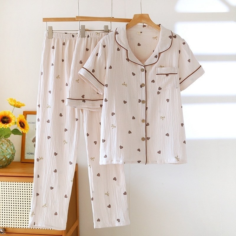 женские пижамные комплекты,женский хлопковый пижамный комплект,женская пижама из хлопка,пижамный комплект с короткими рукавами,пижама женская комплект