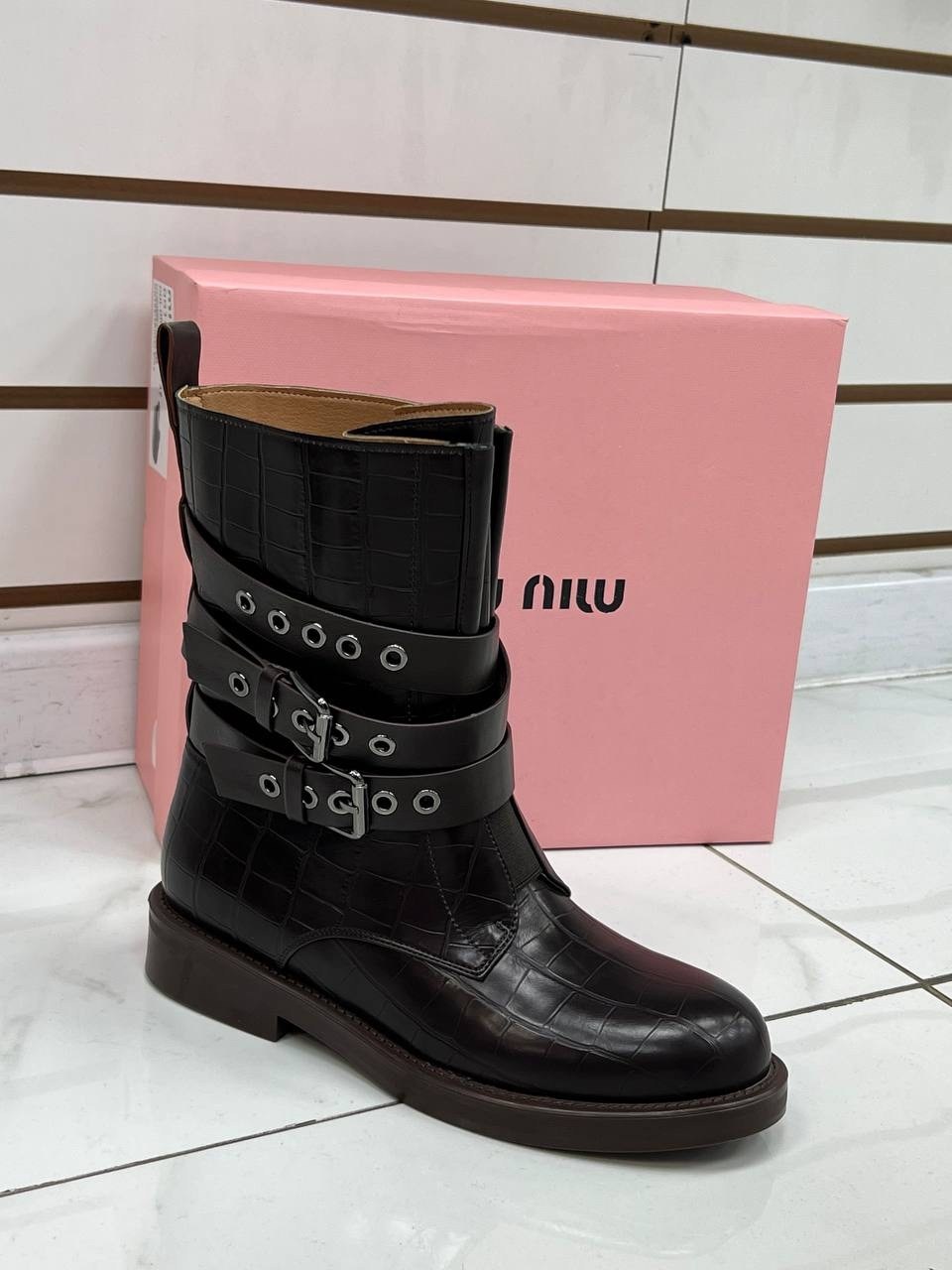 ,женские ботинки,ботинки miu miu, женская,полусапоги