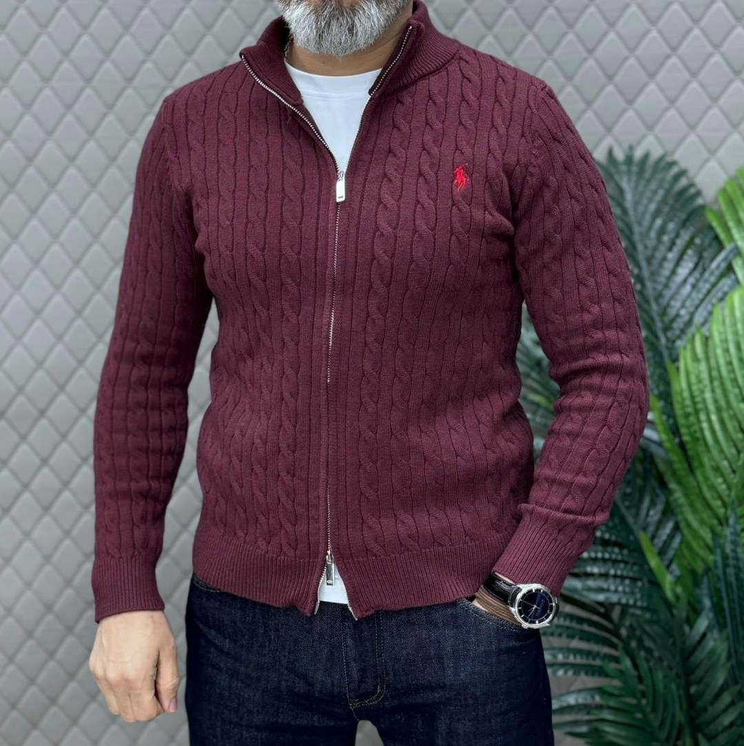 мужские свитера,мужские кардиганы,polo sweater,поло свитер,polo ralph lauren вязаный кардиган-свитер на молнии