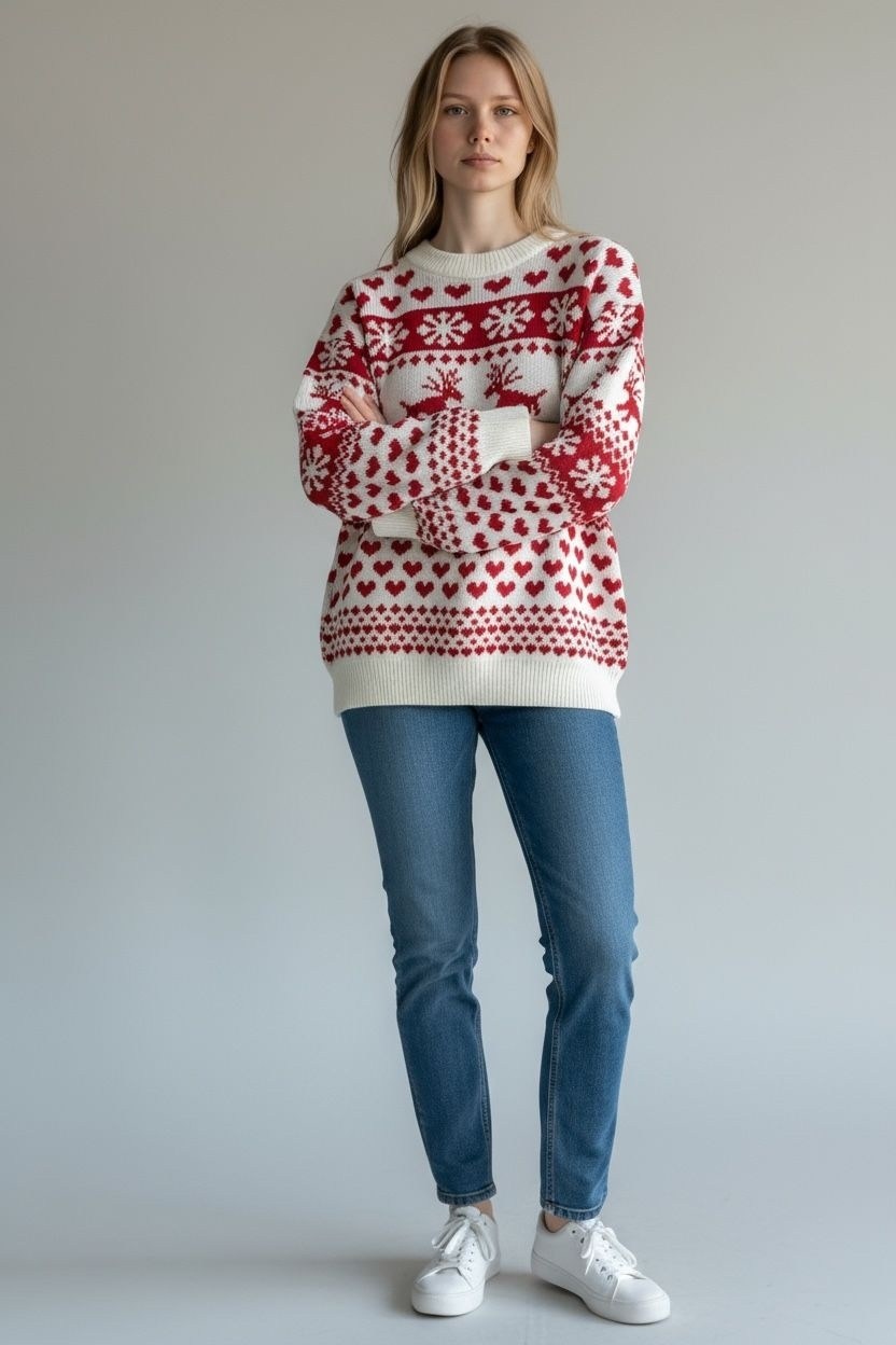 свитера с оленями,свитер с оленями женский,свитер женский новогодний,свитер новогодний вязаный с оленями,джемпер с оленями