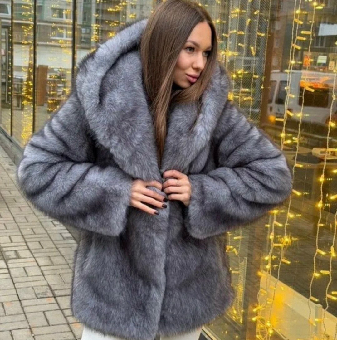 шуба норковая,шуба искусственная под норку с капюшоном,шуба серый мех,серые шубы,шуба с капюшоном