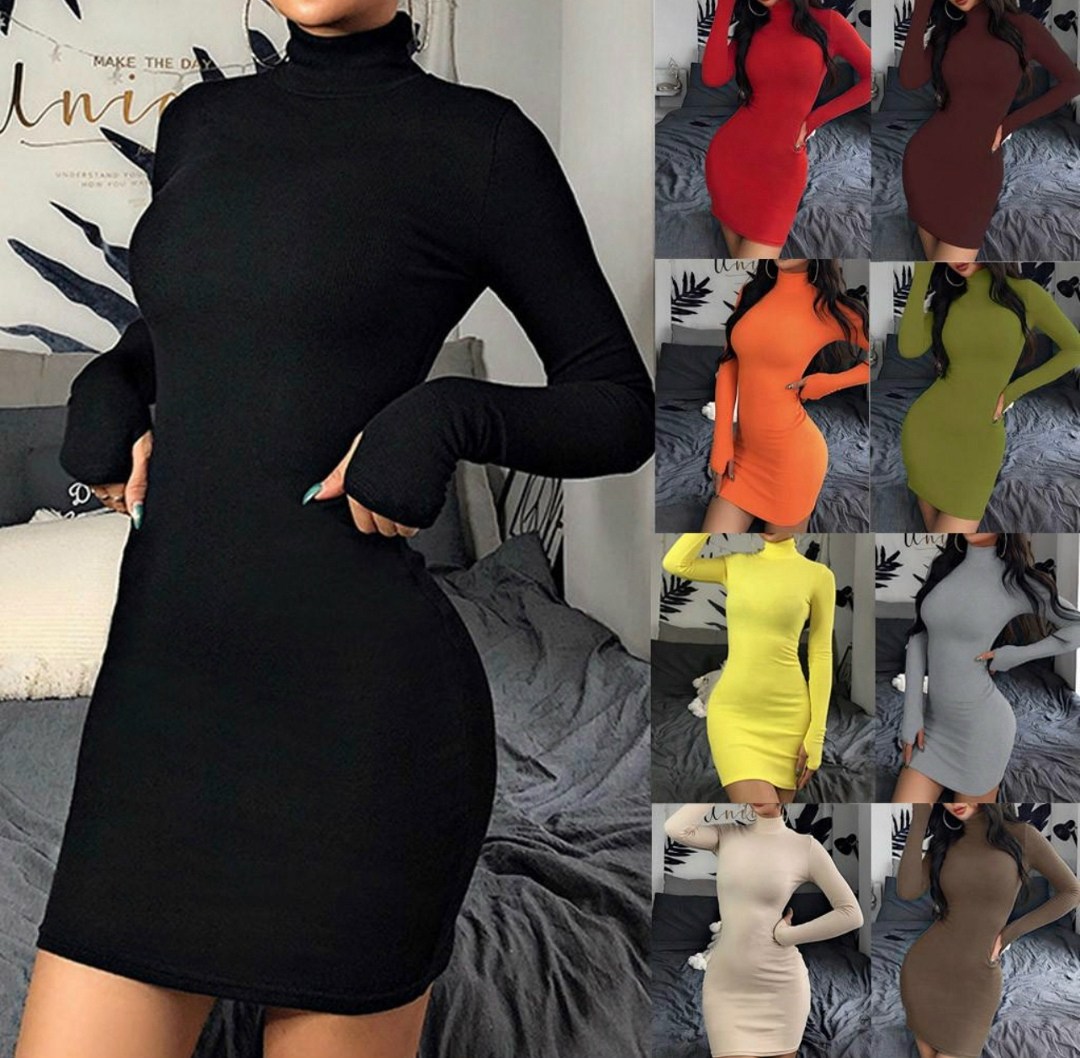 женское облегающее платье с длинным рукавом,облегающее мини платье,облегающее платье,платье с высоким воротником,женское облегающее платье