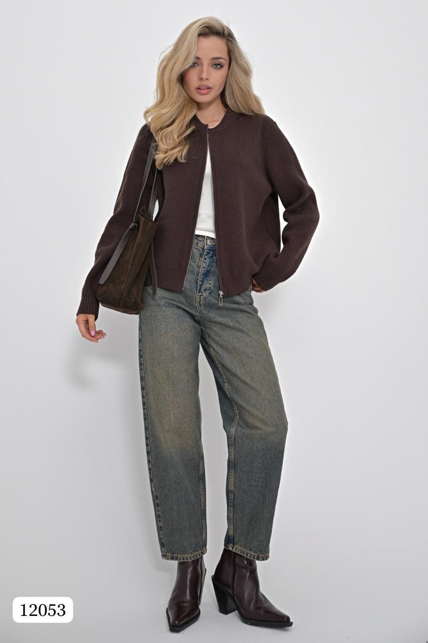кардиган,кофта женская,джемпер на молнии вязаный трикотажный 99colorspace 367513887,джемпер на молнии вязаный трикотажный 99colorspace темно-коричневый,кардиган женский
