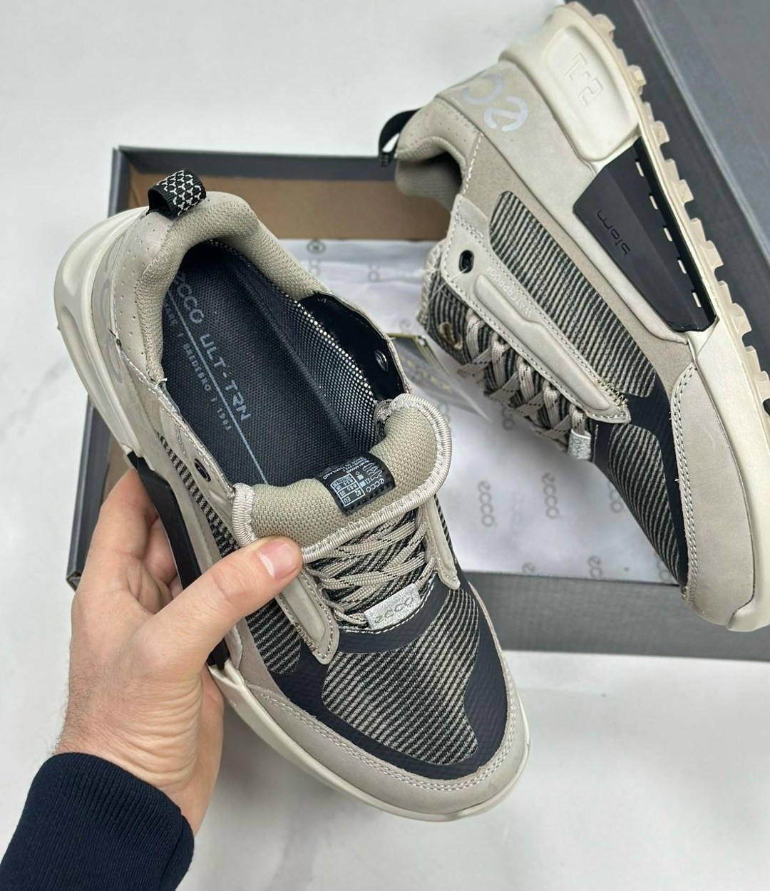 кроссовки мужские ecco,коричневые мужские кроссовки из нубука и кожи biom 2.1 ecco,кроссовки ecco,кроссовки мужской,кроссовки ecco biom