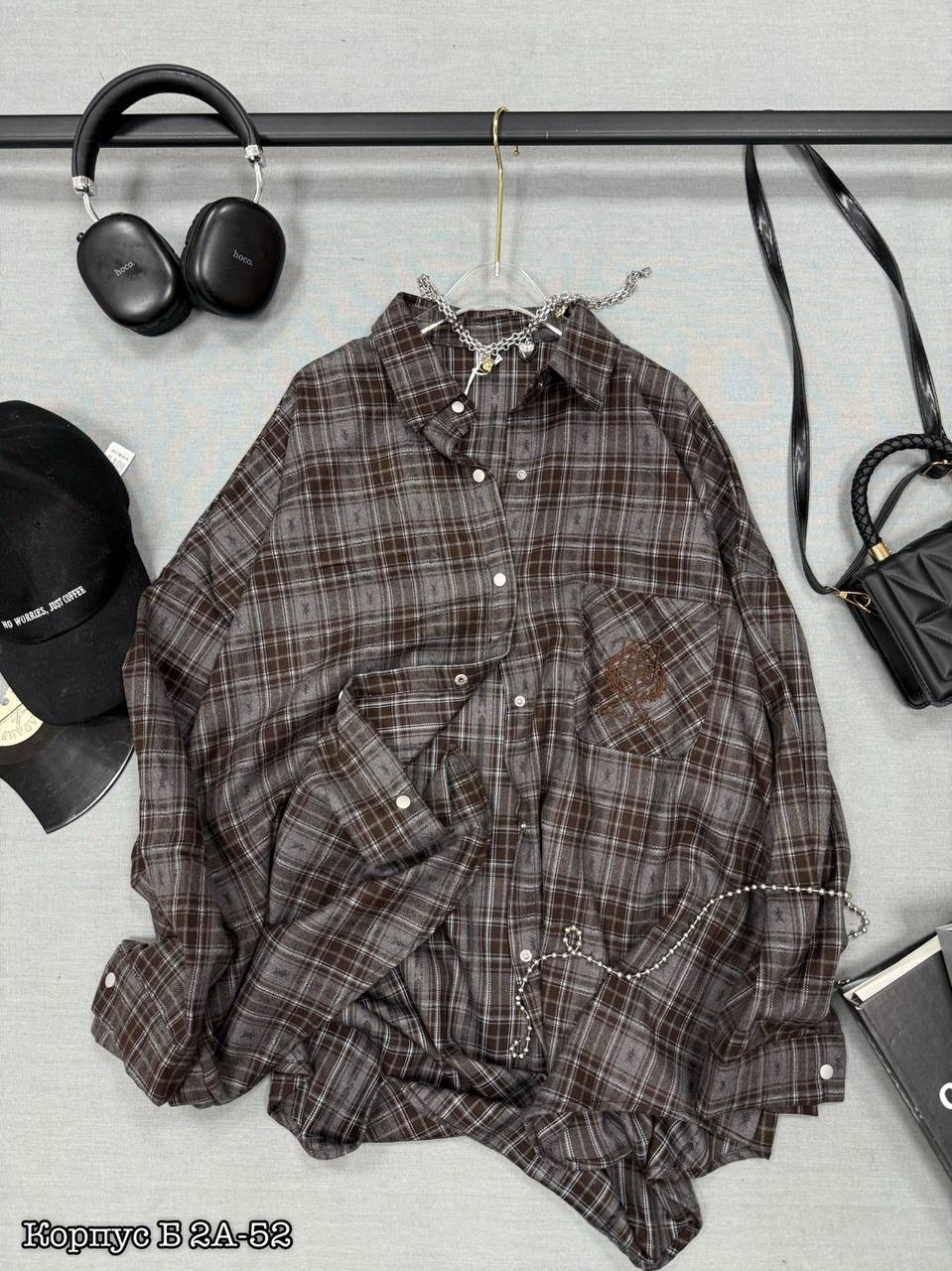 рубашка в клетку оверсайз удлиненная marybeth,женская рубашка в клетку оверсайз,рубашка в клетку оверсайз со стразами perferita,рубашка женская,женская рубашка в клетку