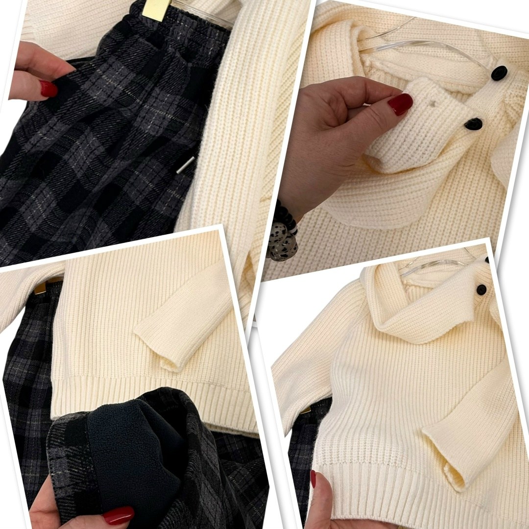 модные свитера,брюки для девочек,брюки в клетку,брюки широкие,классические брюки