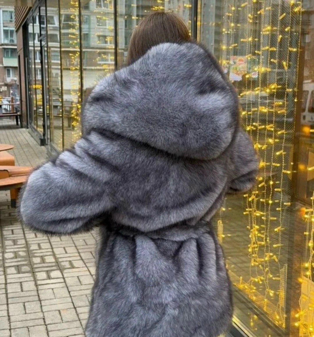 шуба норковая,шуба искусственная под норку с капюшоном,шуба серый мех,серые шубы,шуба с капюшоном