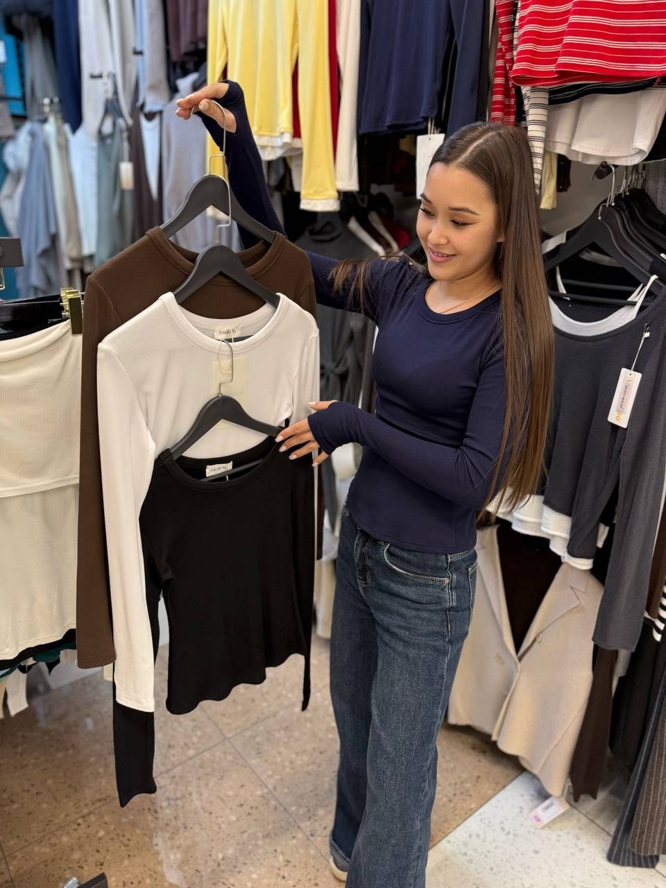 женская кофта,кофта базовая,женский лонгслив,синий лонгслив,женские джемпера