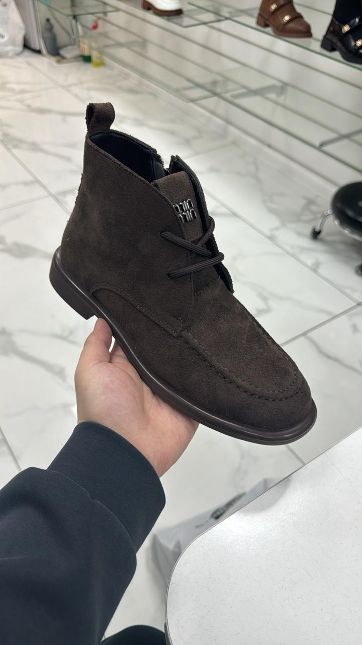 замшевые ботинки,,мужские ботинки,мужская ,замшевые ботинки prada