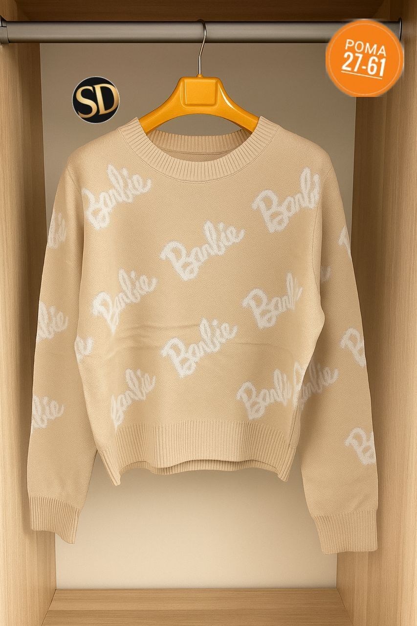 свитер оверсайз с надписью barbie,женский свитер оверсайз с надписью barbie,женский свитер,свитшот женская,свитер оверсайз