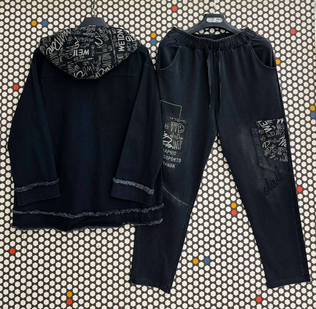 женские костюмы больших размеров,женские костюмы,повседневный костюм,женский джинсовый костюм