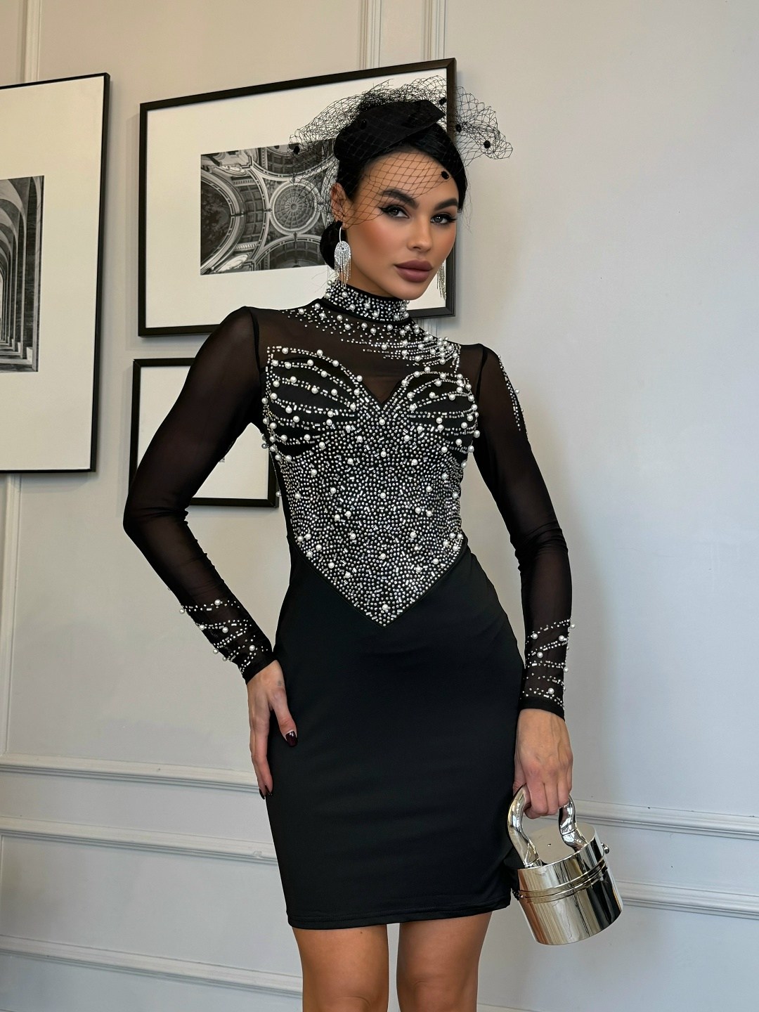женское элегантное прозрачное сетчатое облегающее платье стразы,платье со стразами,элегантные облегающие платья,платье сексуальное,облегающее платье