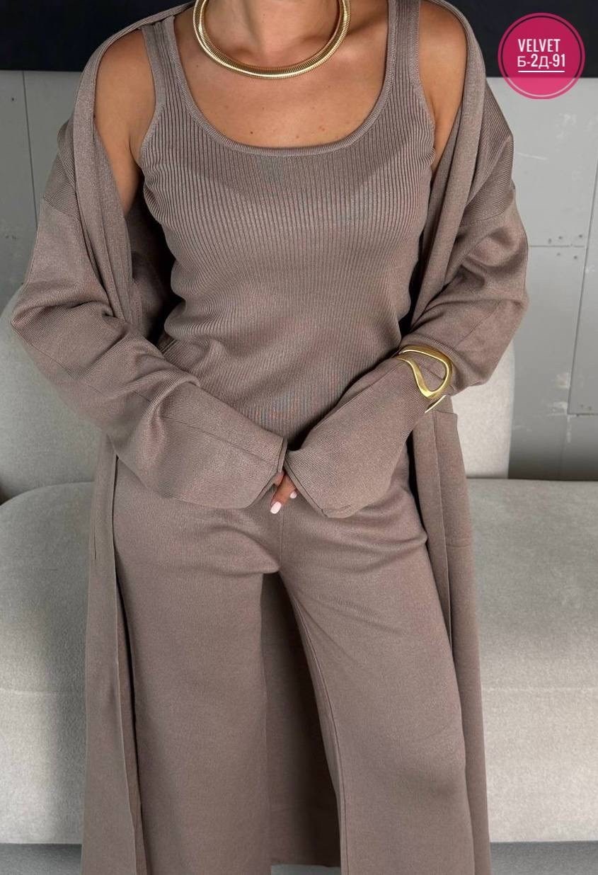 костюмы трикотажные,брючный костюм,костюм с кардиганом,трикотажный костюм тройка,костюм тройка женский