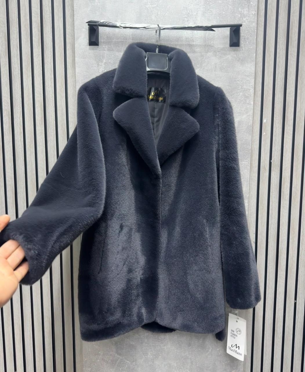 шуба lawinter модель 53726 цвет графит,искусственная шуба,искусственная женская шуба,женская шуба,норковая шуба