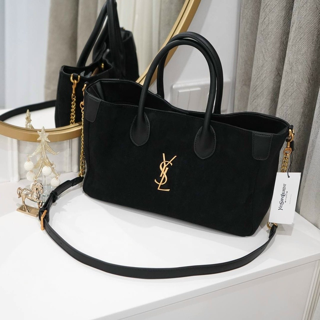 замшевая сумка yves saint laurent 29x18 см,сумка saint laurent,сумка,сумка с ручкой saint laurent ysl замша кожа чёрная,сумка женская yves saint laurent