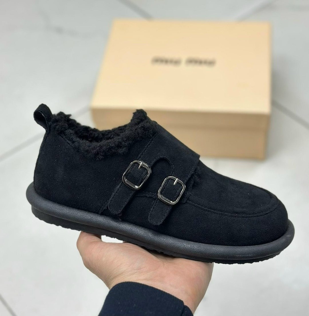 ,меховая , женская, женская зимняя,меховые замшевые туфли на плоской подошве на платформе