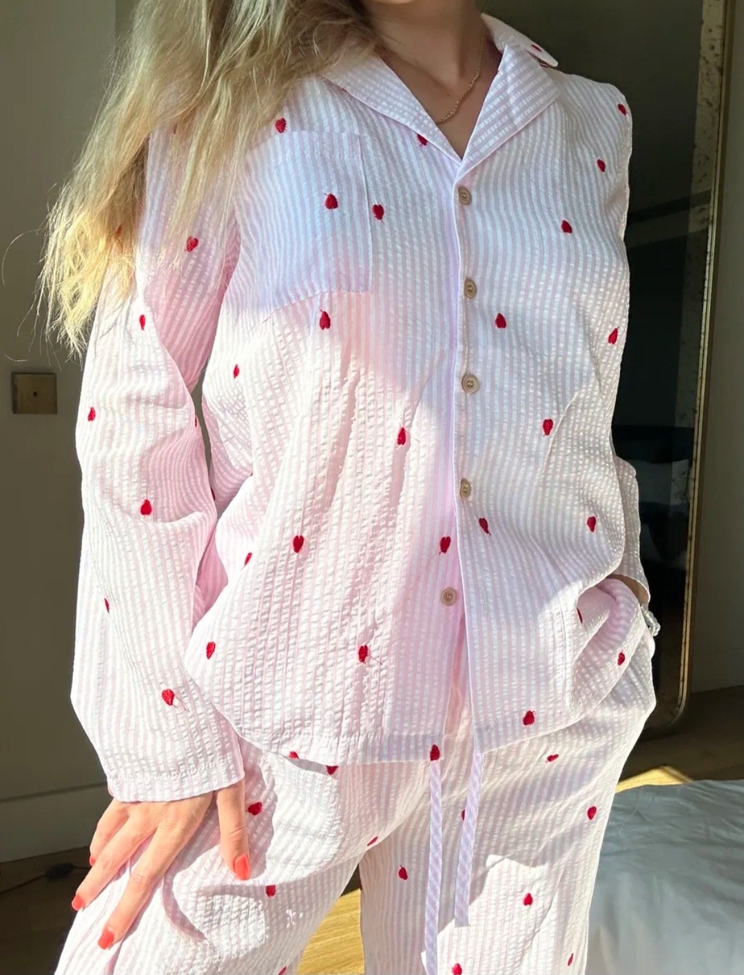 пижама в сердечко женская,пижама из муслина женская,женские пижамы,пижама в сердечко,пижама комплект