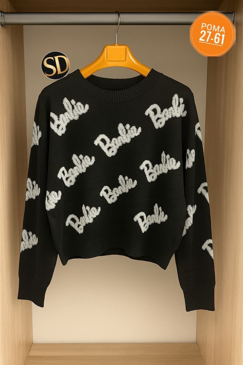 свитер оверсайз с надписью barbie,женский свитер оверсайз с надписью barbie,женский свитер,свитшот женская,свитер оверсайз