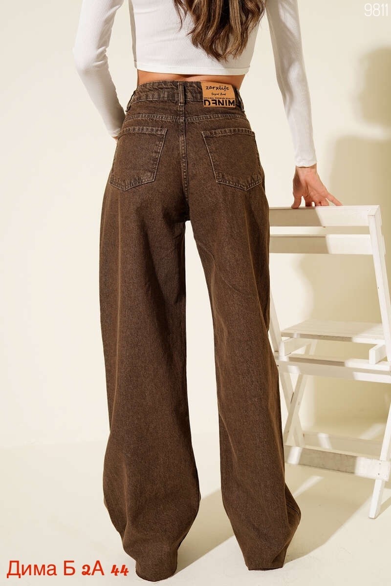 коричневые джинсы,коричневые женские джинсы,джинсы женские monki 0874846001 коричневые 28,широкие джинсы,джинсы брюки