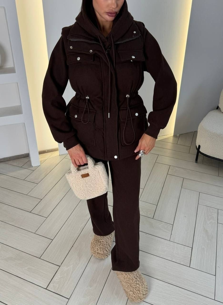 женский костюм тройка,костюм на флисе,женский костюм,костюм теплый,костюм тройка