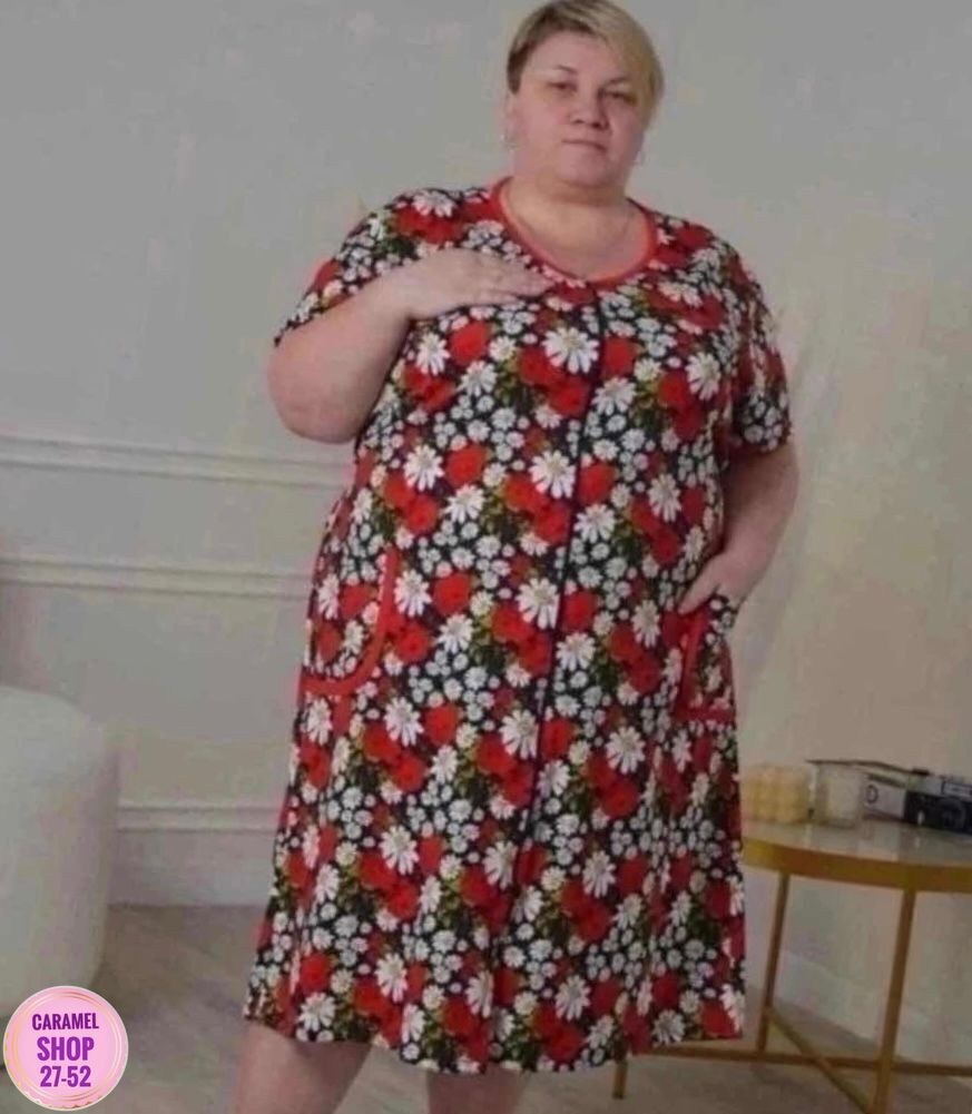 женское платье больших размеров,халат с рынка,женский халат,халат домашний на молнии большие размеры рада-з,платье большие размеры