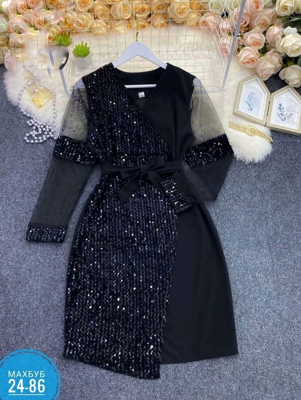 платье,платье с пайетками,элегантное платье,платье черное,