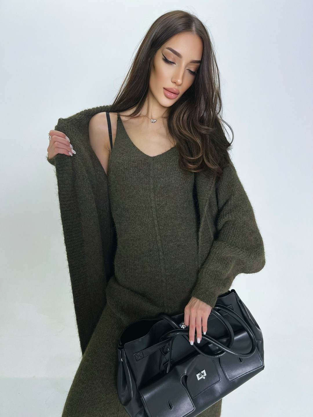 кардиган romgil рв0090-ше5 оливковый,длинное пальто,кардиган вязаное,кардиган,кардиган длинный вязаный