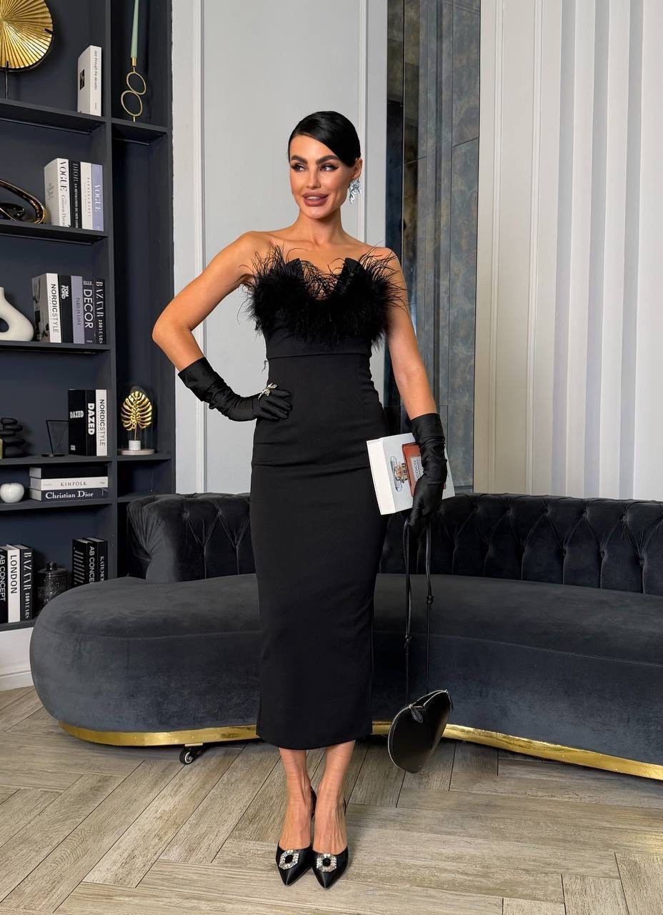 платье с перьями,вечернее платье с перьями,платье стильное,женское вечернее платье,вечернее платье