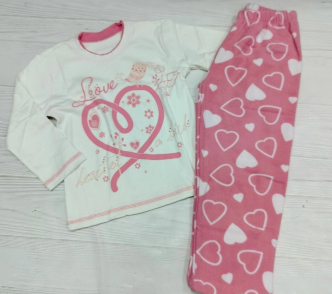 пижамы для девочек,пижамы для малышей,пижама детская baykar 9240,пижама с брюками для девочки,домашняя одежда для девочек