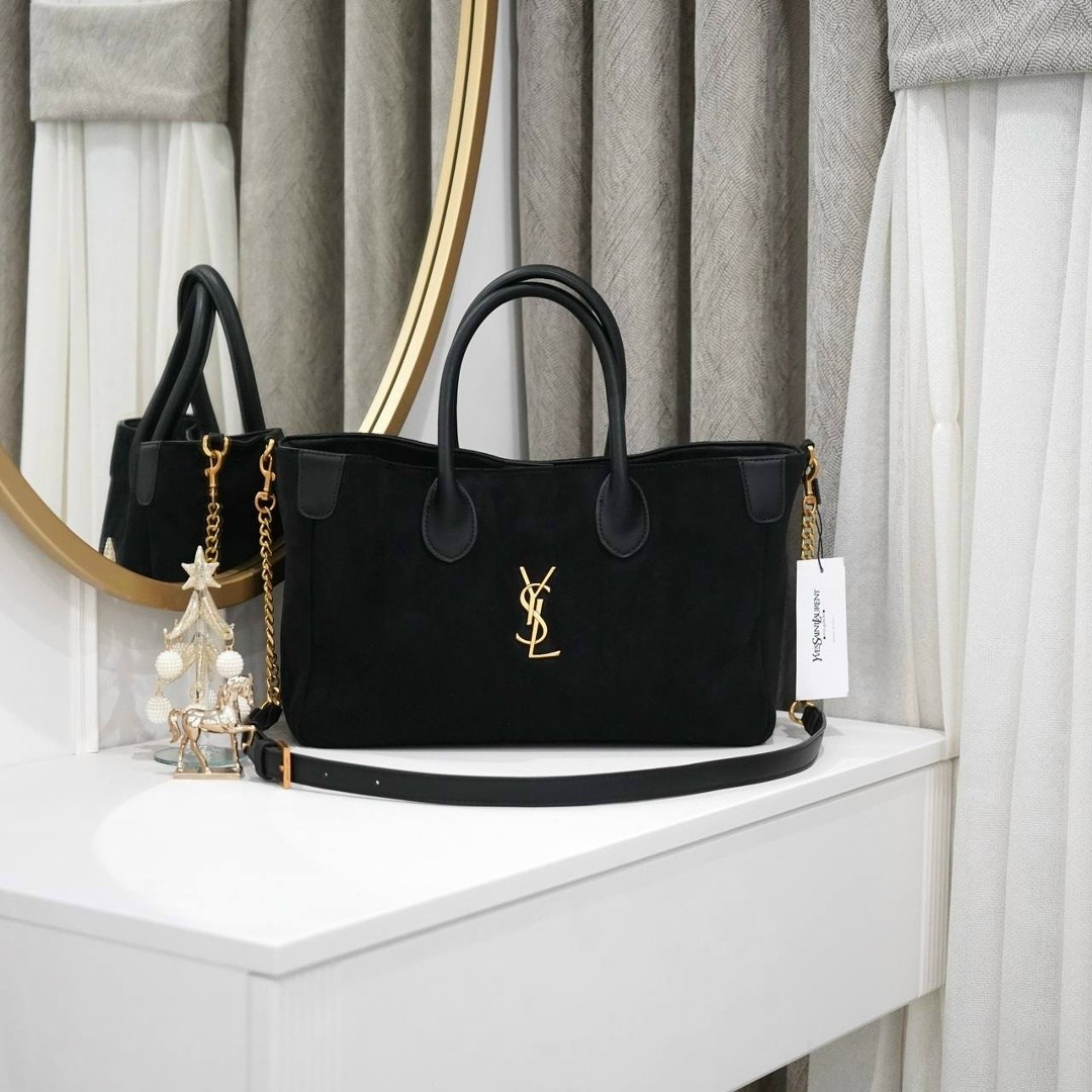 замшевая сумка yves saint laurent 29x18 см,сумка saint laurent,сумка,сумка с ручкой saint laurent ysl замша кожа чёрная,сумка женская yves saint laurent