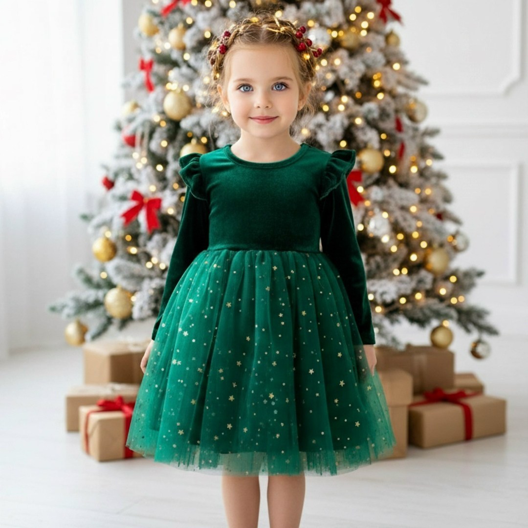 изумрудное платье для девочки,платье новогоднее,платье для девочки,платье зеленое для девочки,новогоднее платье для девочки