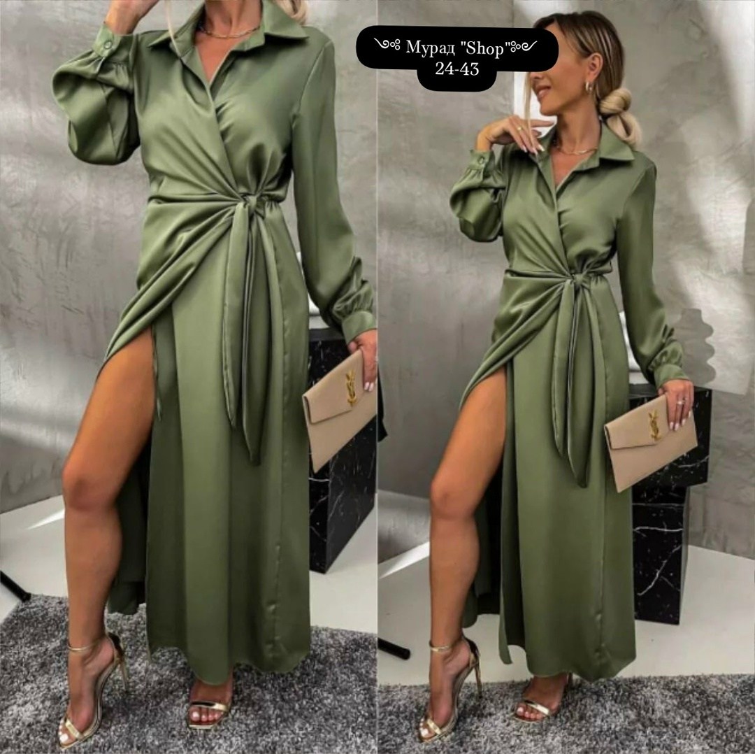 атласное платье с запахом,платье женское шелк,атласное платье,элегантное длинное платье,платье миди атласное