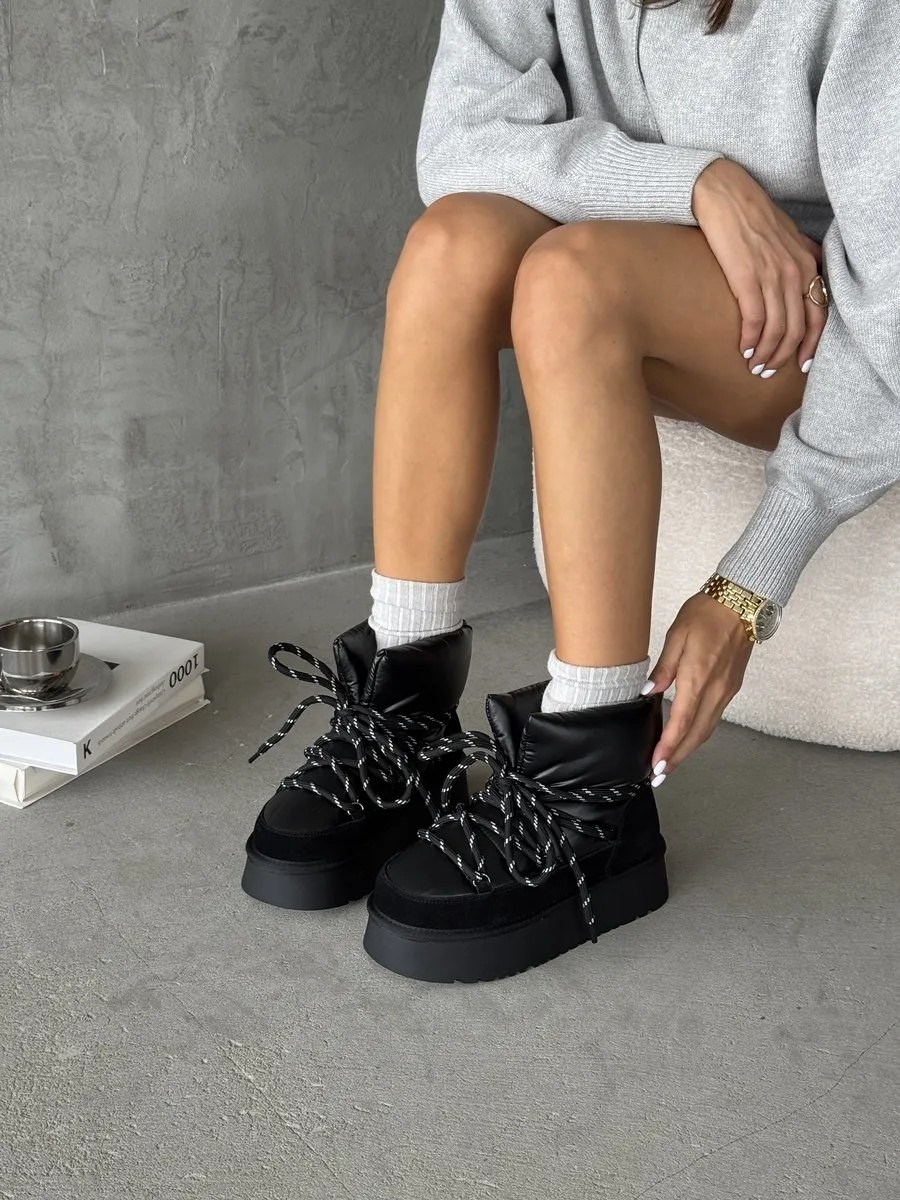 угги дутики на высокой платформе,,дутики женские,зимние угги высокие дутики на платформе 4walk 268430784,дутики tendance zf1480-7-2 черный