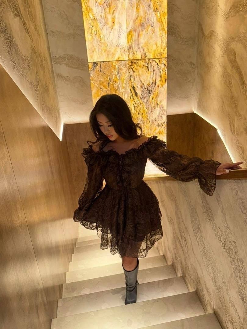 модное платье,черное платье,женское коктейльное мини-платье oloey черное платье для выпускного с длинными рукавами-фонариками,женское платье,платье