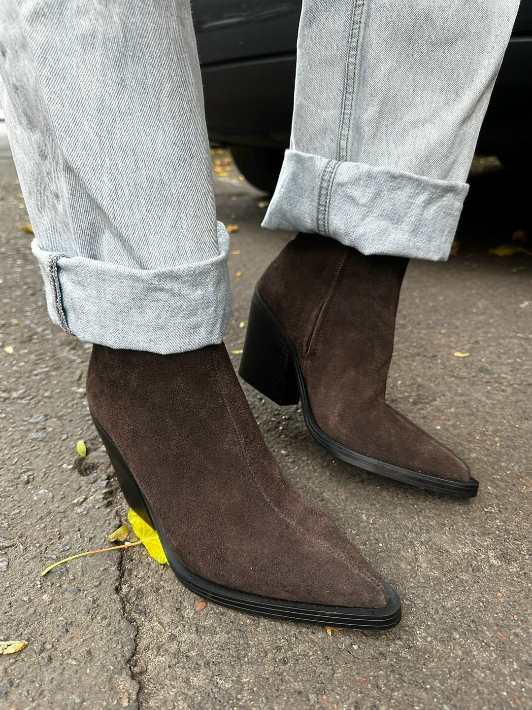 замшевые ботильоны,замшевые ботинки,ботильоны женские,женская ,женские ботильоны в ковбойском стиле