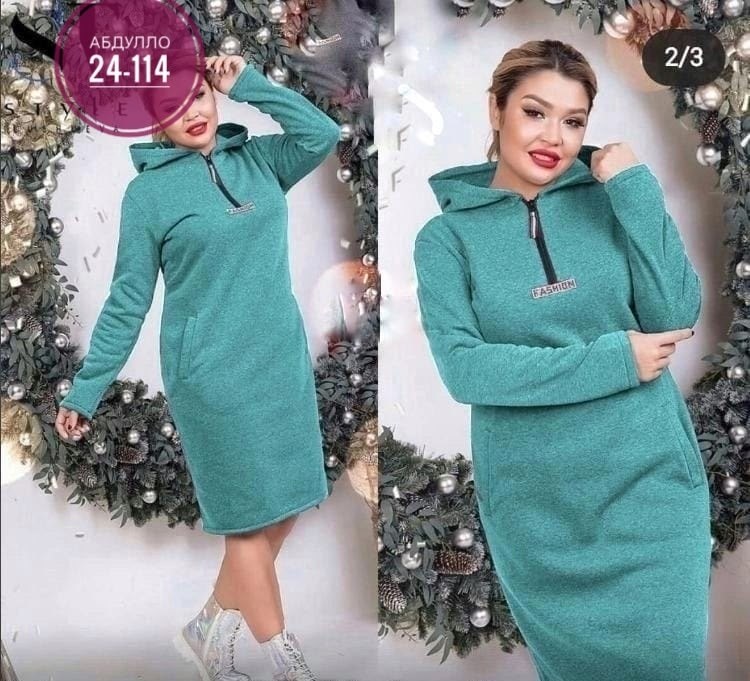 платье на флисе,платье утепленное женское,женское платье больших размеров,платье с капюшоном ,теплое платье с капюшоном