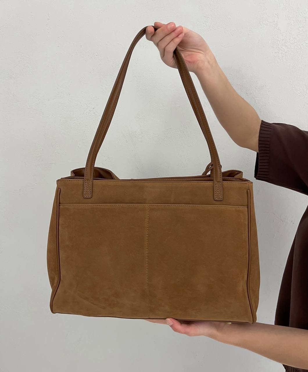 замшевая сумка шоппер,замшевая сумка,винтажная замшевая большая сумка-тоут,большая сумка-тоут из искусственной замши коричневого цвета glamorous,сумка женская натуральная замша