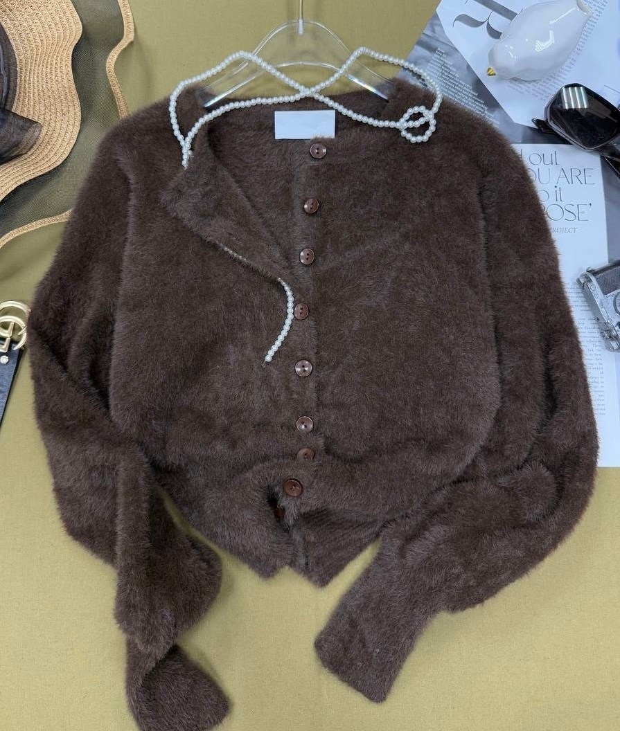 кардиган с круглым вырезом,женский вязаный кардиган,свитер в корейском стиле,кардиган на пуговицах,женский кардиган