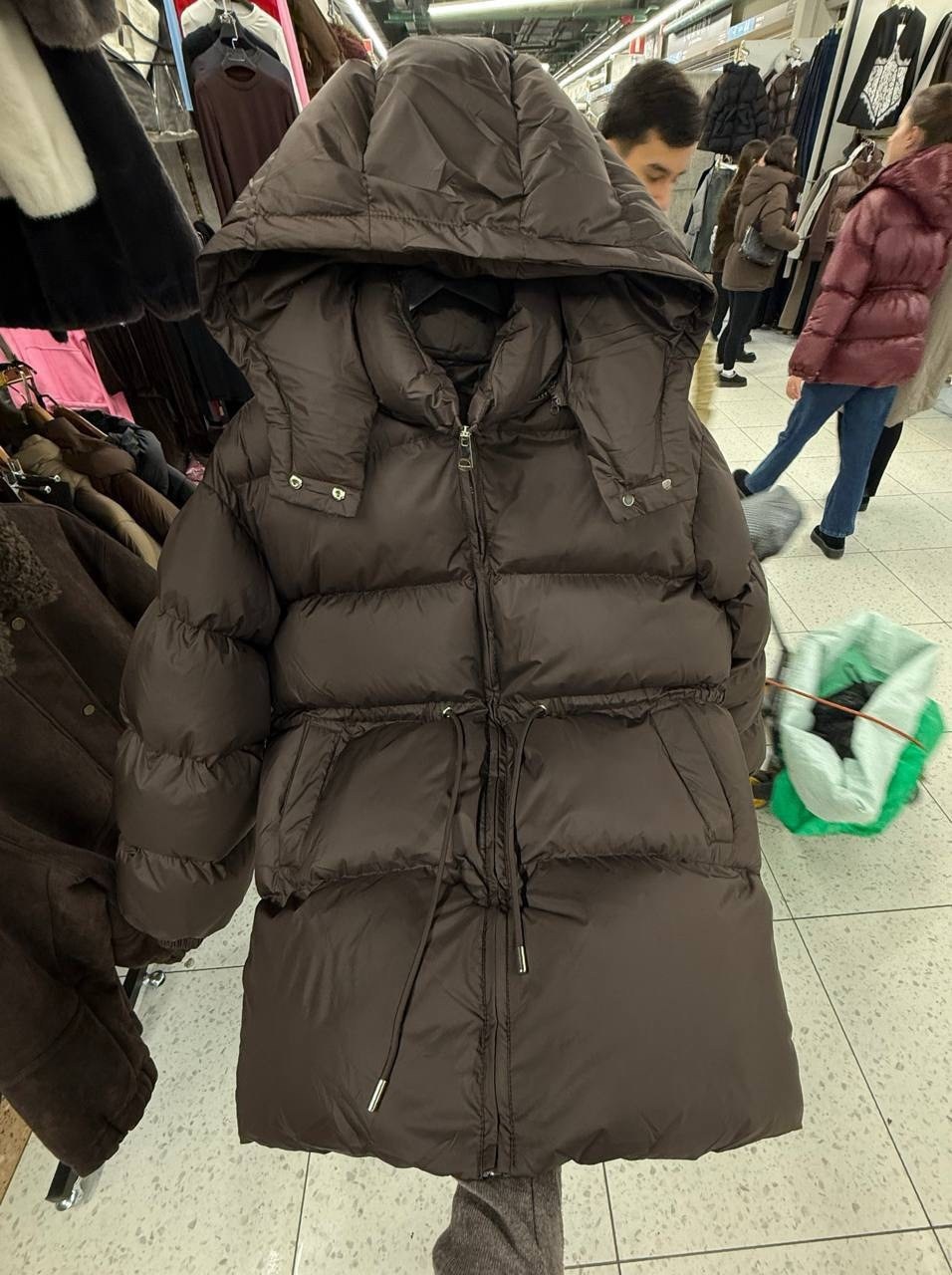 женская зимняя куртка,пуховик burberry,пуховик,пуховик женский,пуховик с капюшоном