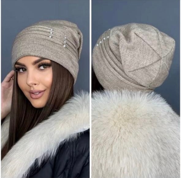 шапка для женщин,женская шапка бини,шапки зима,шапка зимняя вязаная бини на флисе с отворотом,шапка женская