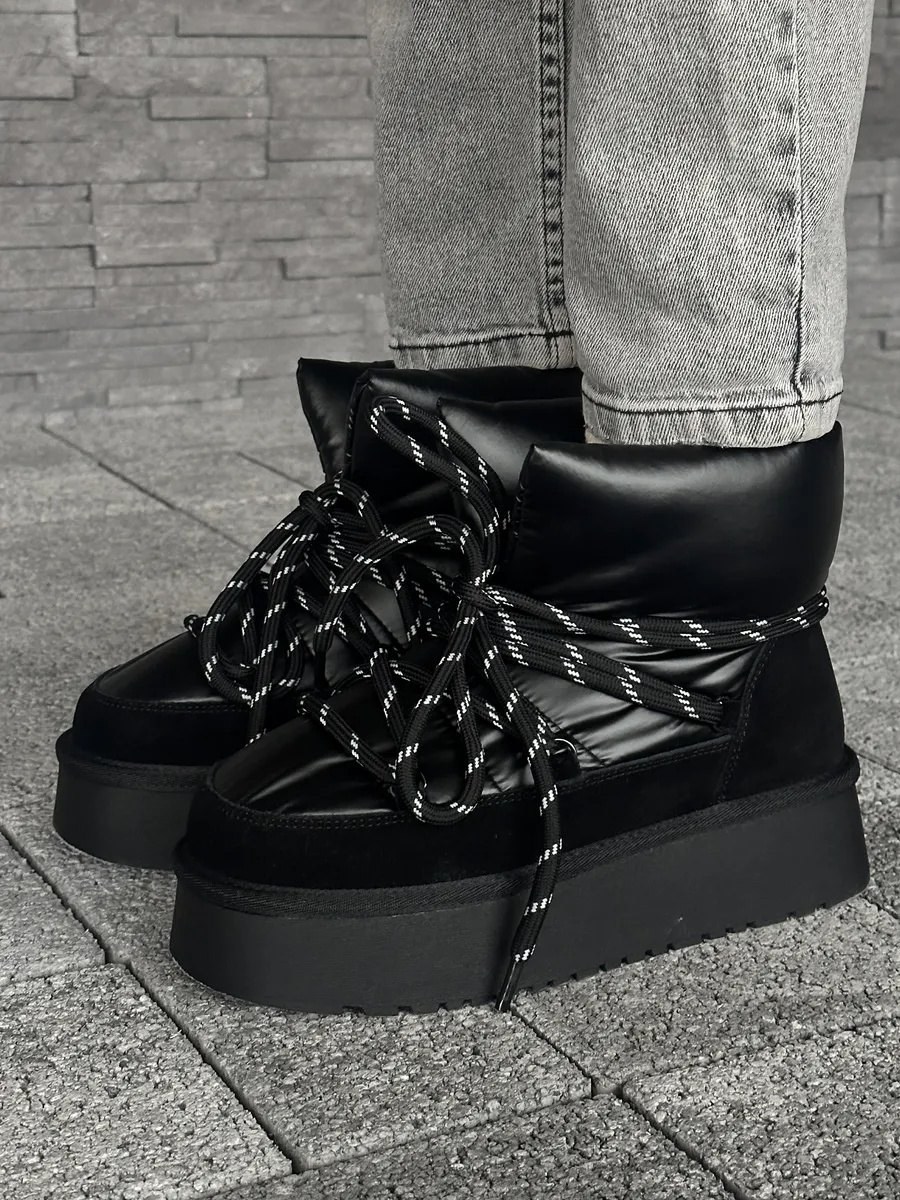 угги дутики на высокой платформе,,дутики женские,зимние угги высокие дутики на платформе 4walk 268430784,дутики tendance zf1480-7-2 черный