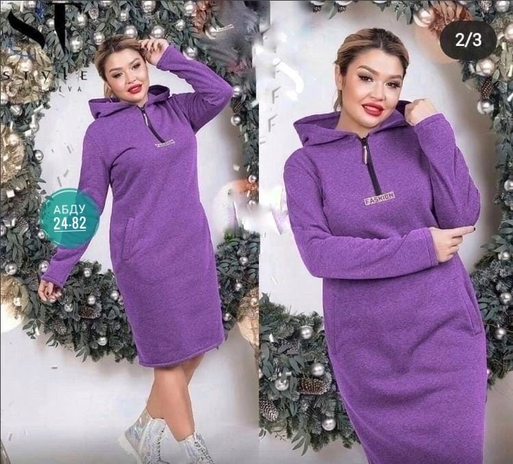 платье женская,платье на флисе,платье с капюшоном ,теплое платье больших размеров,теплое платье худи
