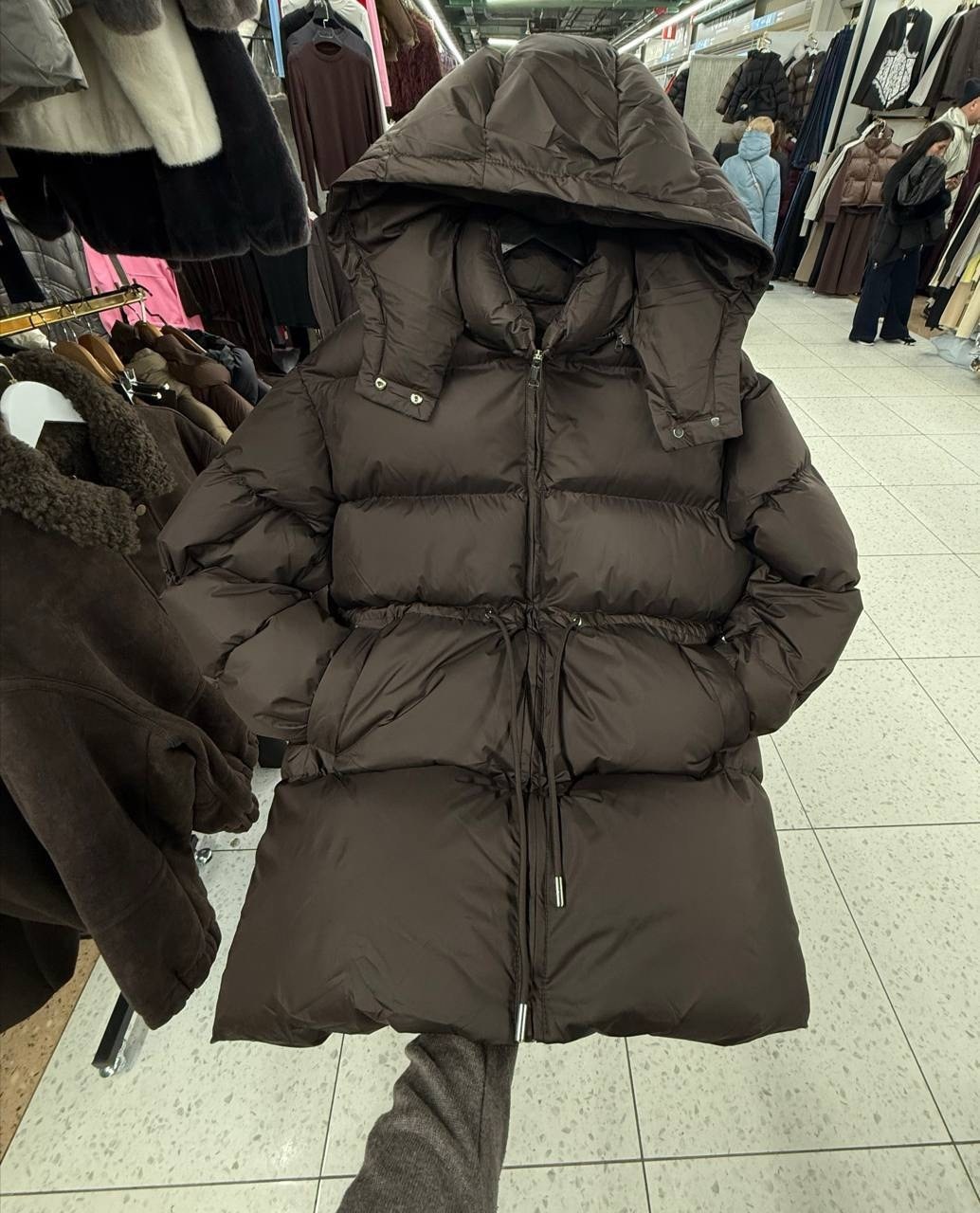 женская зимняя куртка,пуховик burberry,пуховик,пуховик женский,пуховик с капюшоном